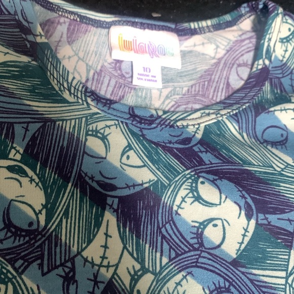 LulaRoe Sally nightmare before Christmas tunic top size 10 - Picture 2 of 2